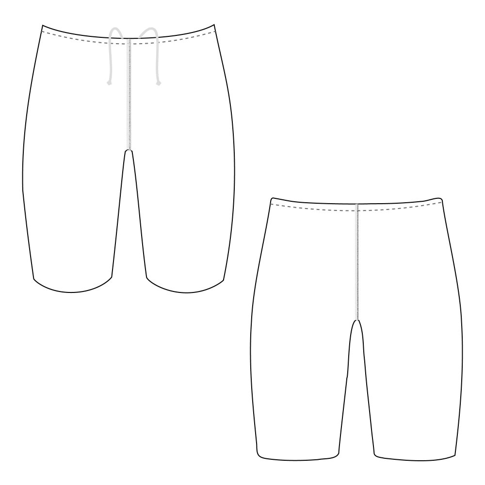 Plantilla en blanco del jammer de hombre, frente y espalda