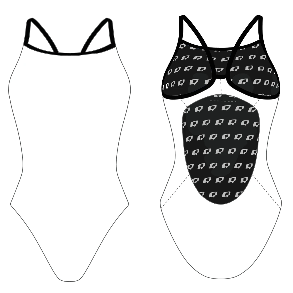 Modelo Skinny en blanco, frente y espalda